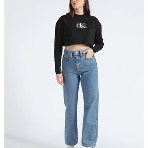 Calvin Klein 90’s High Rise Blue Straight Leg Jeans